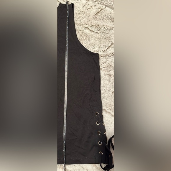 Michael Kors Black Lace-Up Sleeveless Top with Grommet Detail - Picture 3 of 10